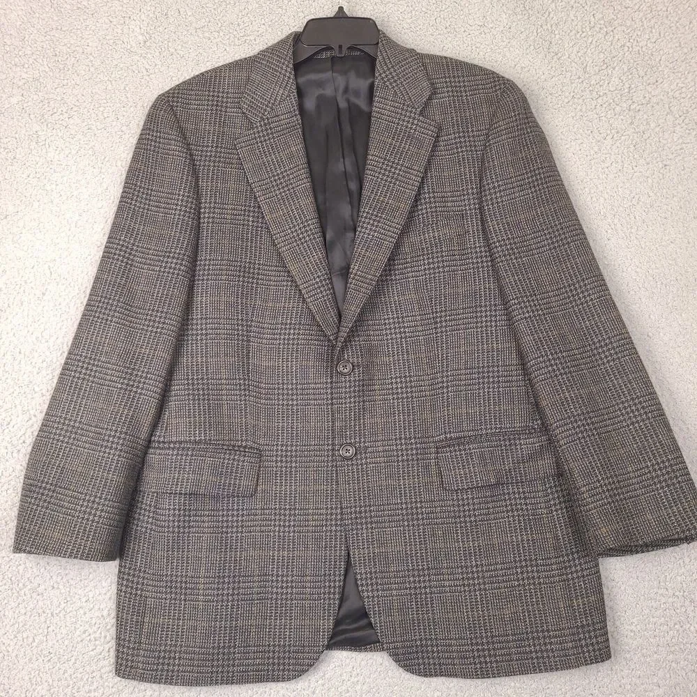 CHAPS Ralph Lauren Blazer Mens 41R Multicolor Plaid Wool For Rogers Mens Store